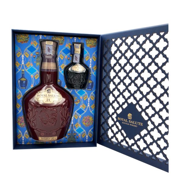 CHIVAS ROYAL SALUTE WITH  MINIATURE 21 YEARS OLD