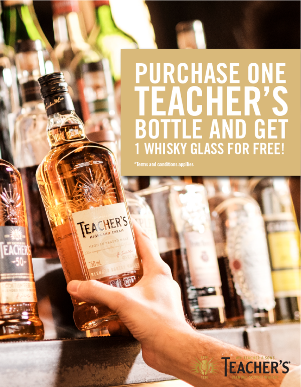 TEACHER HIGHLAND CREAM (FREE WHISKY GLASS)
